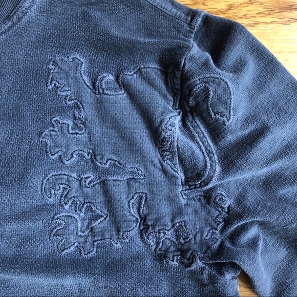 EXPRESS Zip Up Sweatshirt Gray Vintage Style L - Picture 3 of 7